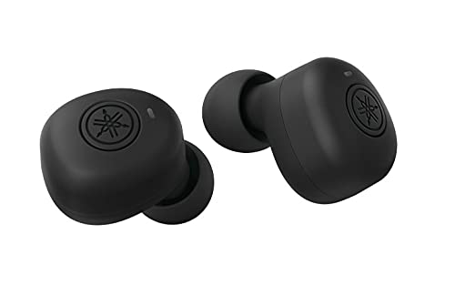 Yamaha TW-E3B Premium Sound True Wireless Earbuds Headphones, Bluetooth 5 aptX, Charging Case, Water-Resistant, Sweat-Resistant for Sport, Ultra Compact, Lightweight, Easy Controls (Black) (Renewed)
