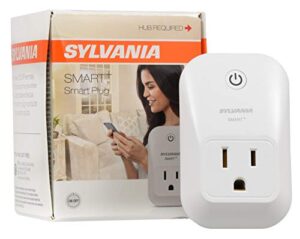 sylvania smart zigbee smart plug, works with smartthings, wink, and amazon echo plus, hub needed for amazon alexa / google assistant – 1 pack