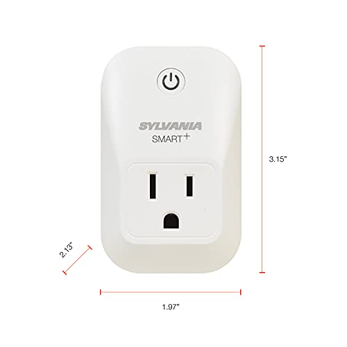 SYLVANIA Smart ZigBee Smart Plug, Works with SmartThings, Wink, and Amazon Echo Plus, Hub Needed for Amazon Alexa / Google Assistant - 1 Pack