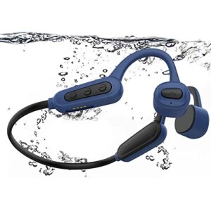 essonio swimming headphones bone conduction headphones bluetooth ipx8 waterproof headphones for swimming open ear headphones with 32g memory (black)