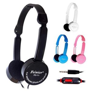 WskLinft Head-Mounted Retractable Headphones Computer Headphones Children's Music Headphones Head-Mounted Wired Headphones are Suitable for Entertainment and Office Black