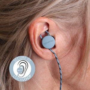 BoomPods Retrobuds in-Ear Headphones - Best Wireless Bluetooth Workout Custom Fit Earbuds, Perfect for Running, Jogging, Exercise, and for Listening for Your Commute (Ice Blue)