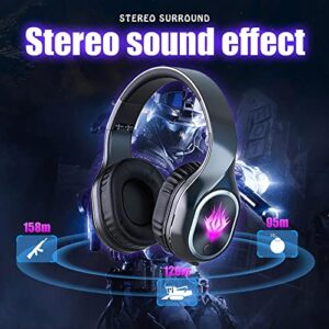 LADIGASU New Game Headset Over-Ear Headphone Sporting Game Musicdual Dual Mode Bluetooth 5.2 Headset HiFi Stereo Sound Support TF-Card Mode