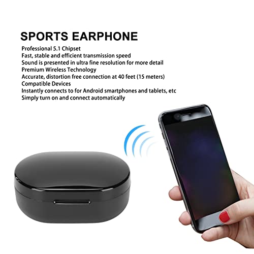 YEmirth Wireless Bluetooth Earbuds,V5.1 Noise Cancelling Stereo Built in Mic Wireless Sport Running Earbuds for Smartphones Tablets