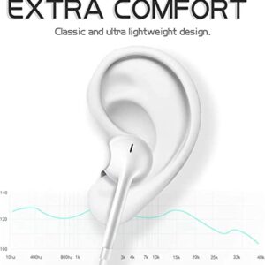 Headphones Earbuds Wired Earphones with Built-in Microphone and Volume Control, Compatible with iPhone 12/11 Pro Max/Xs Max/XR/X/7/8 Plus