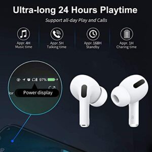 YZJSM Headphones,Noise Canceling Bluetooth Headphones Stereo Waterproof in-Ear,Sports Bluetooth Headphones with Mini Charging Case and Built-in Microphon,for Women and Men,for iPhone Android