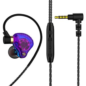 gaweb earphones, 1 set qkz sk3 earbud wired lightweight tpe universal earbud for computer – multicolor