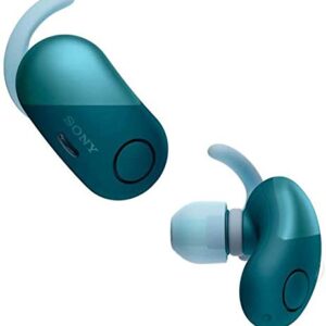 Sony Wireless Bluetooth in Ear Headphones: Noise Cancelling Sports Workout Ear Buds - Cordless, Sweatproof Sport Earphones, Built-in Microphone, Extra BASS WF-SP700N/L (International Version) Blue