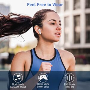 Yeaki Wireless Earbuds with Charging Case, Waterproof Earphones with Mic, Bluetooth 5.2 in-Ear Headphones for Sports, Running, Workout, Gaming