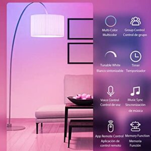 OHLUX Smart WiFi Light Bulbs, 900LM 10W (100W Equivalent) Compatible with Alexa Google Home Siri, WiFi Color Changing LED Light Bulbs, 16 Million DIY RGB Light Bulbs, A19 E26 8Pack