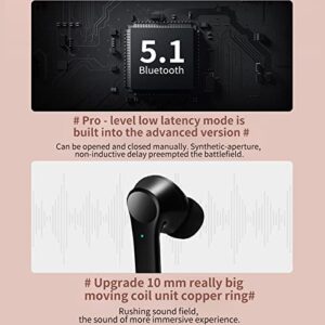 Tws Bluetooth 5.1 Earphone Wireless Headset Waterproof Deep Bass Earbuds Hi-fi Stereo Headphone Working Sport Earphones with Charging Case (Black)