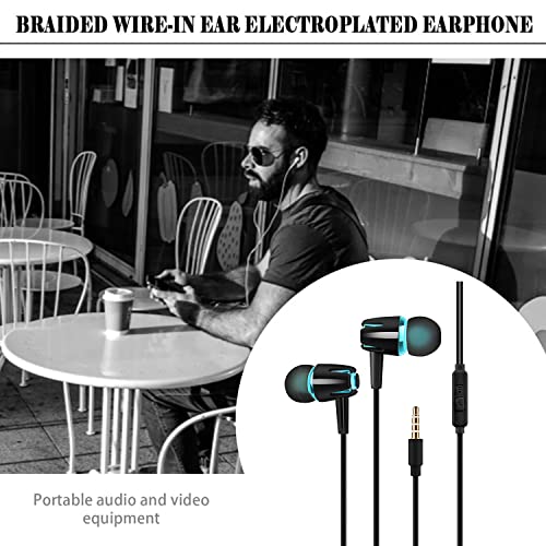 Lobonbo M18 3.5Mm Headphones with Subwoofer Earbuds Adjustable Volume Earphones Music Sports Gaming Headset with Mic