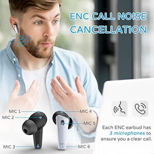 SOMIC Wireless Earbuds Bluetooth, Noise Cancelling Earbuds, 6 Microphone Stereo Earphones with 36H Playtime and Charging Case