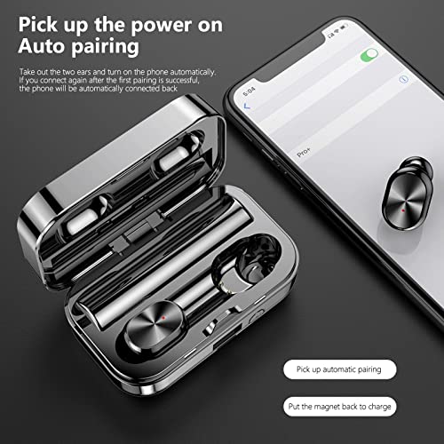 CARRYKING Portable Charger Wireless Earbuds Flashlight, Amazing Bluetooth Headphones That Charge Phone, Digital Power Display in Ear Sports Waterproof Noise Cancellation Earbuds 3500 mAh