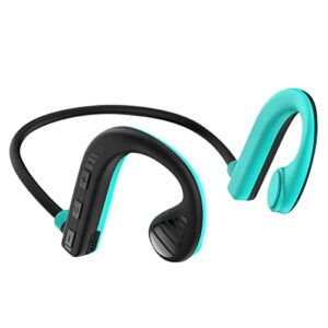 bone conduction headphones, wireless earbuds bluetooth 5.2 headphones, open ear sports headset with mic, sweatproof sports earphones for running, cycling, driving, gym, 10hr playtime (blue)