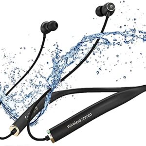 IKXO Neckband Bluetooth Headphones Noise Cancelling Headset with Mic Wireless Earbuds 5.0 CVC 8.0 Waterproof Sport Earphones for Running Driving Working Compatible