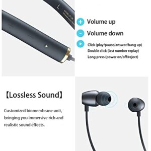 IKXO Neckband Bluetooth Headphones Noise Cancelling Headset with Mic Wireless Earbuds 5.0 CVC 8.0 Waterproof Sport Earphones for Running Driving Working Compatible