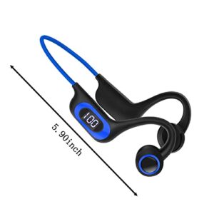 Air Conduction Headset Stereo Wireless Bluetooth Headset Sports Running Power Digital Display with Noise-canceling Microphone for Office Home Business Trucker Drivers Commercial