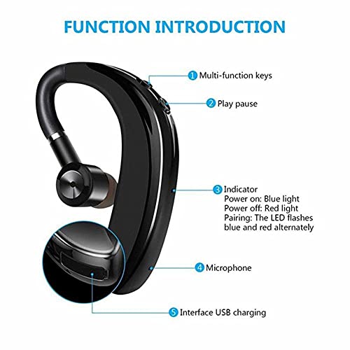 Wireless Earbuds Bluetooth Headphones,Noise Reduction Mic in-Ear Earphones Fast Pairing in Seconds for Working Sports Running Workout,Connect to PC Mac Tablet Cell Phone