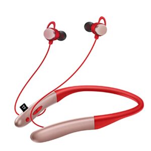 #418m20 bluetooth neckband headphones colorful design hd stereo clear sound sporty and ergonomic neck hanging design