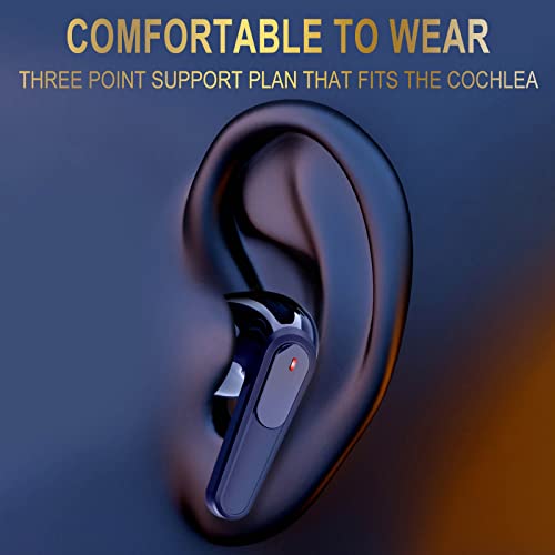TOUMENY Wireless Bluetooth Headset, Sports Running in-Ear Wireless Bluetooth Headset, Wireless Earbuds, Bluetooth 5.1 Touch Digital Display Noise-Canceling