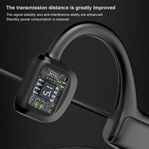 Wireless Bluetooth 5.1 Headset, Ear Hook Stereo Earphones with Microphone, Waterproof Sports for Running, Noise Canceling Earphone