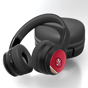 san francisco 49ers historic stripe wireless bluetooth headphones with case