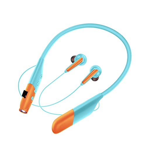 #yQhGu8 Bluetooth Neckband Headphones Colorful Design Hd Stereo Clear Sound Sporty and Ergonomic Neck Hanging Design