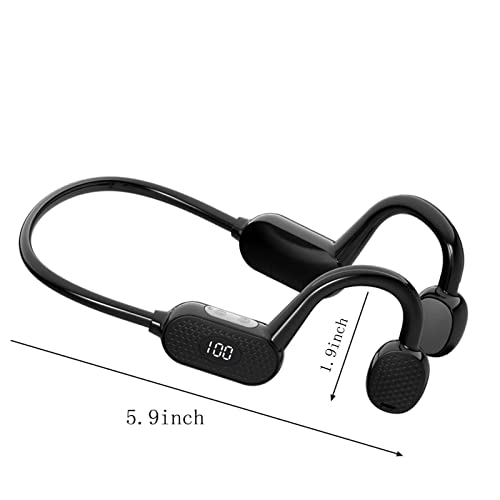 Charella #2k8B8N Conduction Headphones Bluetooth Stereo Wireless Earphones Built-in Noise-Canceling Mic Open-Ear Waterproof Sport Head