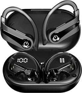 ear buds wireless bluetooth earbuds bluetooth headphones 72h playtime 950mah charging case digital led display over-ear earphones ipx7 waterproof bluetooth headset with mic for sport/work/gaming