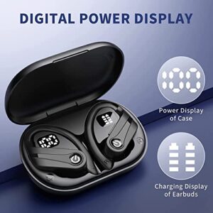 Ear Buds Wireless Bluetooth Earbuds Bluetooth Headphones 72H Playtime 950mAh Charging Case Digital LED Display Over-Ear Earphones IPX7 Waterproof Bluetooth Headset with Mic for Sport/Work/Gaming