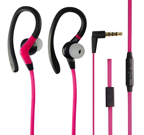 iWorks IEB-825-PNK IPX-7 Waterproof Athletic Sports Earbuds, Pink