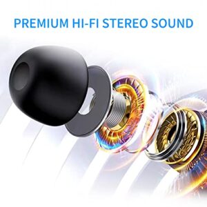 Jiying T50 Wireless Earbuds Bluetooth Headphones with Charging Case IPX7 Waterproof Stereo Earphones in Ear Built in Mic Headset for Sport with Premium Fidelity Sound Quality