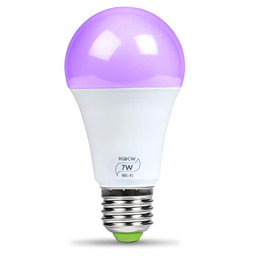 Flux WiFi Smart LED Light Bulb - Compatible with Alexa, Google Home Assistant & IFTTT - Smartphone Controlled Multicolored Color Changing Lights - Sunrise Wake Up Light & Dimmable Night Light