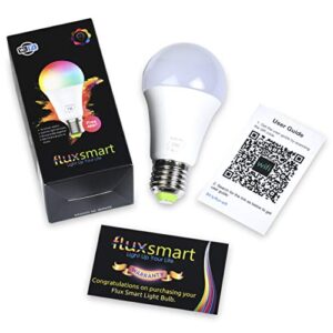 Flux WiFi Smart LED Light Bulb - Compatible with Alexa, Google Home Assistant & IFTTT - Smartphone Controlled Multicolored Color Changing Lights - Sunrise Wake Up Light & Dimmable Night Light