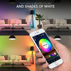 Flux WiFi Smart LED Light Bulb - Compatible with Alexa, Google Home Assistant & IFTTT - Smartphone Controlled Multicolored Color Changing Lights - Sunrise Wake Up Light & Dimmable Night Light