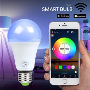 Flux WiFi Smart LED Light Bulb - Compatible with Alexa, Google Home Assistant & IFTTT - Smartphone Controlled Multicolored Color Changing Lights - Sunrise Wake Up Light & Dimmable Night Light