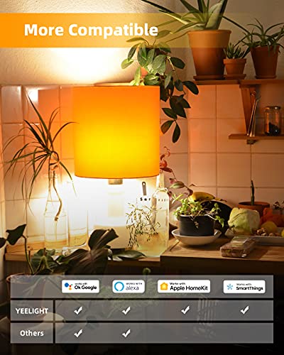 YEELIGHT Smart LED Edison Bulb, Edison Light Bulb, E26 Dimmable Filament Light Bulbs, LED Smart Vintage Edison Bulb, Compatible with HomeKit, Alexa & Google Home, Smartthing, Amber Warm 2700K, 700lm