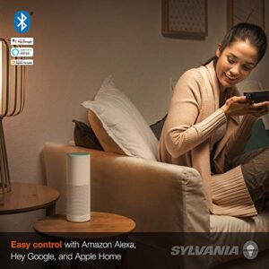 SYLVANIA SMART+ Bluetooth Soft White A19 LED Bulb, Compatible with Alexa, Apple HomeKit and Google Assistant, 1 pack