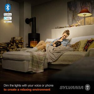 SYLVANIA SMART+ Bluetooth Soft White A19 LED Bulb, Compatible with Alexa, Apple HomeKit and Google Assistant, 1 pack