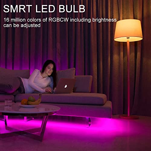 TFOI Smart Light Bulbs A19 E27 RGB Light Bulb WiFi Light Bulb Color Changing LED Lights or DIY Scene Setting Smart Bulb Compatible Alexa/Google Home Smart Light Bulb 80% Energy Saving（9w 2pack）