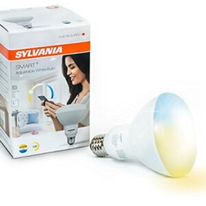 SYLVANIA SMART Zigbee Adjustable White BR30 LED Light Bulb for Alexa / Google Assistant, 9.5W, 2700K - 6500K, Hub Required - 1 Pack (73740)