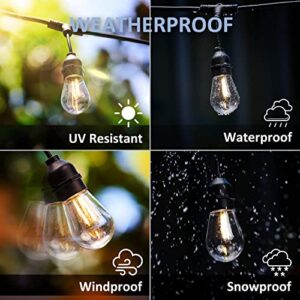 XMCOSY+ Outdoor String Lights, 98 Ft Smart Patio Lights LED String Lights, 30 Dimmable Edison Shatterproof Bulbs, WiFi Control, Work with Alexa, Waterproof String Lights for Outside Bistro Porch