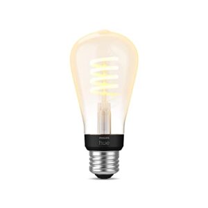 Philips Hue White Ambiance Dimmable Smart Filament ST19, Warm-White to Cool-White LED Vintage Edison Bulb, Bluetooth & Hub Compatible (Hue Hub Optional), Voice Activated with Alexa