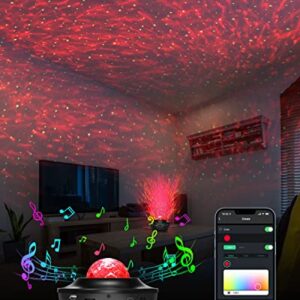 Star Projector Galaxy Night Light Projector - 48 Light Effect Themes, Remote Control, Bluetooth Speaker, Wi-Fi APP - Galaxy Projector for Bedroom, Kids Adults, Party Light, Room Decor