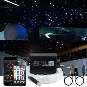 akepo 16w fiber optic lights star ceiling light kit app control for car & home,fibre optical cable strands 150pcs 0.75mm 6.5ft/2m+28key musical remote control