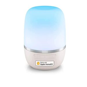 smart wifi table lamp, bedside lamp, compatible with apple homekit, siri, amazon alexa, google assistant and smartthings, multi-color bedroom lamp, voice control, app control, schedule