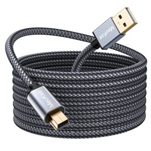 na meokse 20ft mini usb cable portable usb 2.0 type a to mini b high speed data charging cable compatible with hero hd, cell phones, mp3 players, dash cams, digital cameras, dash cams 6m