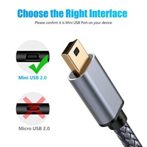 NA Meokse 20ft Mini USB Cable Portable USB 2.0 Type A to Mini B High Speed Data Charging Cable Compatible with Hero HD, Cell Phones, MP3 Players, Dash Cams, Digital Cameras, Dash Cams 6M