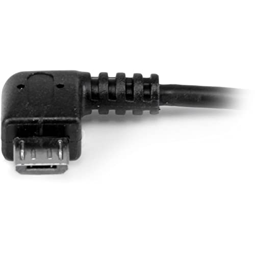 StarTech.com 5in Right Angle Micro USB to USB OTG Host Adapter M/F - Angled Micro USB Male to USB A Female On-The-Go Host Cable Adapter (UUSBOTGRA) , Black